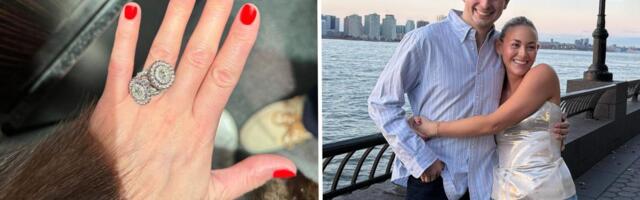 This bride-to-be doesn't wear a lot of jewelry. Her mom and fiancé picked a massive, cocktail engagement ring for her anyway.