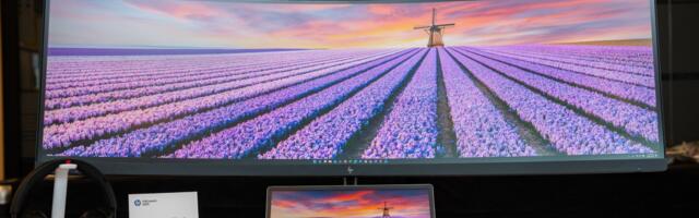 HP’s new 49-inch curved ultrawide monitor has a pop-up webcam