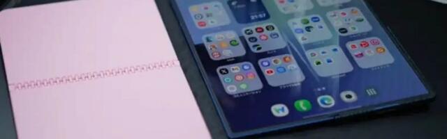 Here's an iPhone Fold mockup next to the Galaxy Z Fold7, Galaxy Z TriFold, and Huawei Pura X