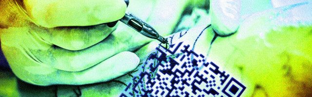 Italian dude gets a QR code tattoo to prove he’s covid-free