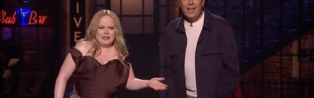 Nicola Coughlans SNL UK monologue has a chaotic cameo from Jimmy Fallon