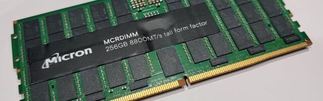 Micron shows massive 256GB DDR5-8800 memory sticks — High-capacity double-height 20-watt MCRDIMM modules come in different flavors