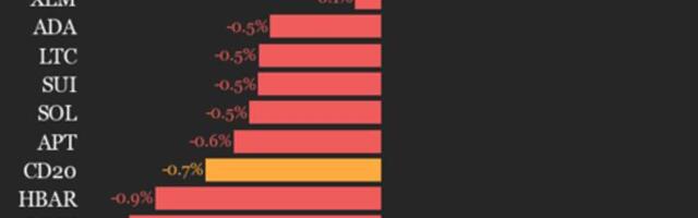 CoinDesk 20 Performance Update: Bitcoin Cash Gains 1.1% While Nearly All Assets Fall