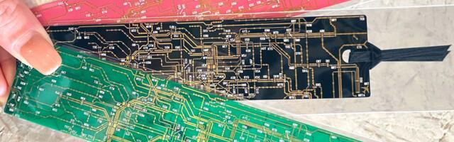 Japanese art museum intros $15 bookmarks made from PCBs — the PCB traces form a miniature Tokyo Metro map