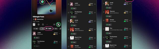 Spotify can reorder your playlists by BPM and key