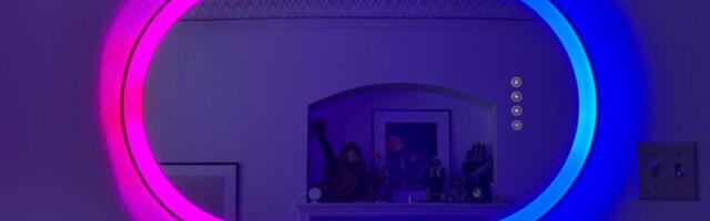 You Know What Your Bathroom Needs? A Smart Mirror With Party Lighting