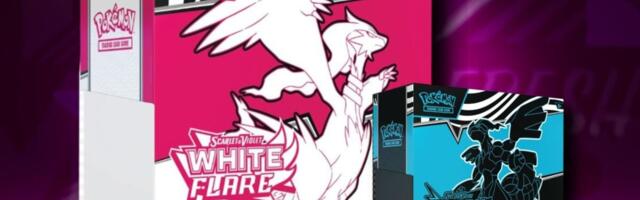 Save over $10 on Pokémon TCG Black Bolt and White Flare Elite Trainer Boxes when you swerve Amazon