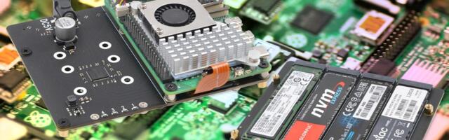 Add-on board lets you use four NVMe SSDs at once with Raspberry Pi 5