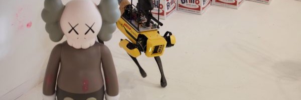 MSCHF mounted a remote-control paintball gun to Spot