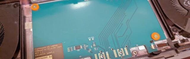 Enthusiast adds OCuLink port to Framework 16 Laptop — offering PCIe 4.0 x8 bandwidth for big GPU performance gains