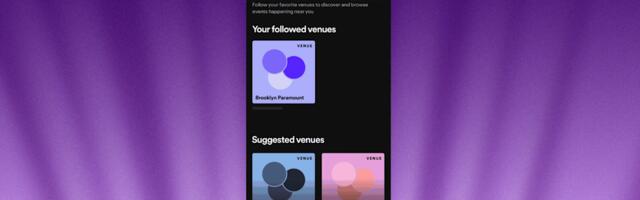 Spotify now lets people follow venues to find out about concerts
