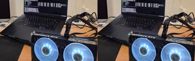 Apple MacBooks running Nvidia RTX GPUs are not a fantasy anymore - TinyCorp unlocks a whole new world of possibilities in a surprisingly low-tech way Apple MacBooks running Nvidia RTX GPUs are not a fantasy anymore - TinyCorp unlocks a whole new world of possibilities in a surprisingly low-tech way