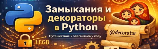 Замыкания, декораторы и nonlocal в Python: Путешествие от переменной до элегантного кода