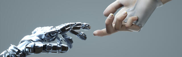 A “biohybrid” robotic hand built using real human muscle cells