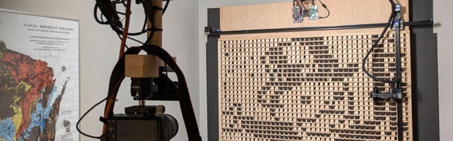 Enthusiast spends 6 years building 'world's most impractical display' — 1,000-pixel wood panel uses a hacked-apart CNC machine to change a single pixel just 10 times a minute