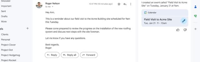 Gemini in Gmail Gets ‘Add to Calendar’ Button for Workspace