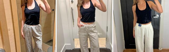 I tried on linen pants at Gap, Old Navy, and Banana Republic. There was only one pair I wouldn't consider buying.