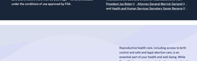 A federal website on reproductive rights has vanished