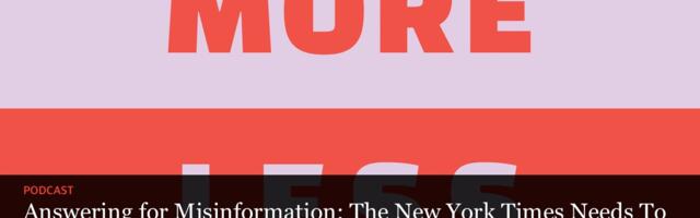 Answering for Misinformation: The New York Times Needs To Be Held to Account