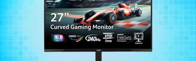You can buy a 240 Hz Acer Nitro 27-inch curved gaming monitor for just $159