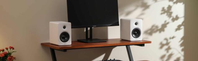 These understated new desktop speakers have one little feature that'll make them rival your TV's soundbar