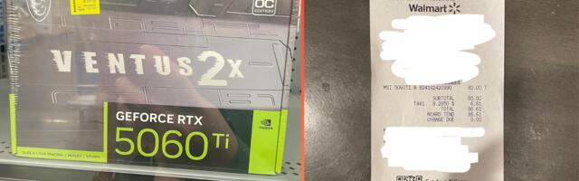 Lucky PC builder scores brand new RTX 5060 Ti worth $420 for just $80 at Walmart — clearance sale find saves buyer hundreds upgrading from a GTX 1060