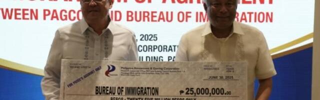 PAGCOR gives 50 million grant to Philippines Immigration Bureau