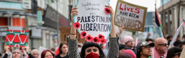 Protests over Israel’s war in Gaza snarl traffic outside Oscars
