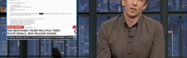 Seth Meyers takes A Closer Look at Epsteins emails naming Trump