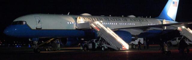 Trump's hugely anticipated Davos speech looks set for a delay after Air Force One had to turn around