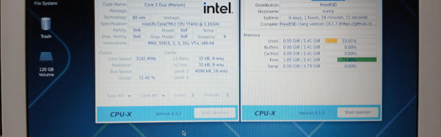 ОС FreeBSD 14.3 на MacBook выпуска 2008 года
