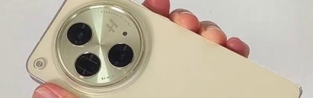Oppo Find N3 gold model poses for the camera ahead of launch