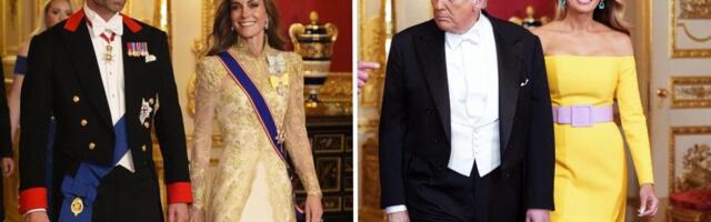 Kate Middleton and Melania Trump took different approaches to white-tie fashion for a state banquet at Windsor Castle