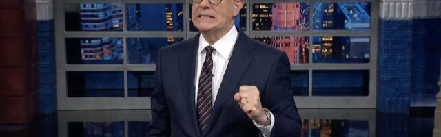 Stephen Colbert has a brutal response to Trumps Time magazine cover shot