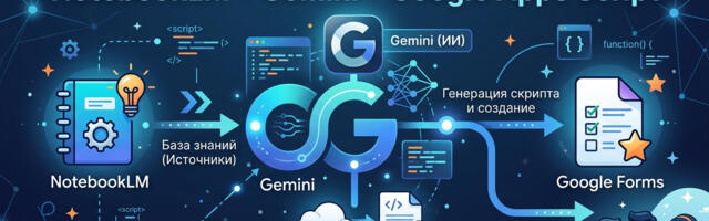 Автоматизация создания тестов: связка NotebookLM + Gemini + Google Apps Script