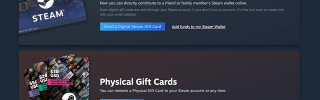 Valve will stop producing physical Steam gift cards because of scammers