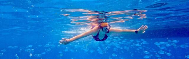 I spent my 50th birthday swimming around Greek islands with friends. Even though we were the slowest, it built my confidence.