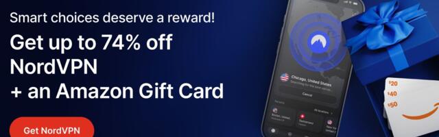 The NordVPN birthday sale just launched — free Amazon gift cards up to $50 now available across all of our favorite plans