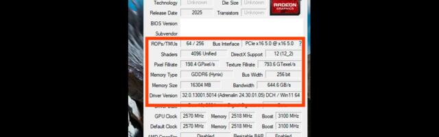 RX 9070 XT leaked specs point to 4,096 shaders and 16GB VRAM — 3.1 GHz boost clocks and PCIe 5.0 support