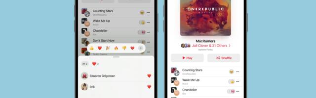 iOS 17.3's Collaborative Apple Music Playlist Feature Includes Animated Emoji Reactions