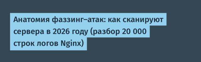 Анатомия фаззинг-атак: как сканируют сервера в 2026 году (разбор 20 000 строк логов Nginx)
