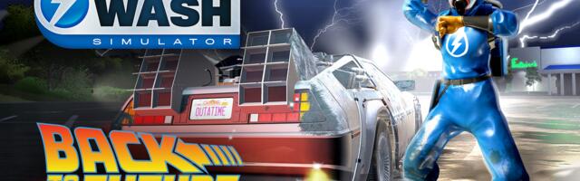 Great Scott! There's a Back to the Future DLC coming to PowerWash Simulator
