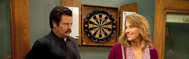 Lucy Lawless says the 2024 election would break up Ron Swanson and her 'Parks and Rec' character