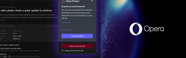 Opera Browser Gains Protection Against Malicious Clipboard Commands