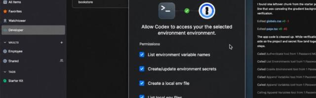 OpenAI partners with 1Password to secure coding agent Codex