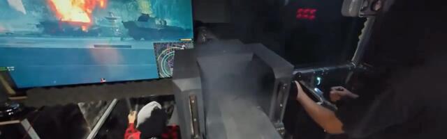Tank sim enthusiasts take their battle station build to a new level of realism