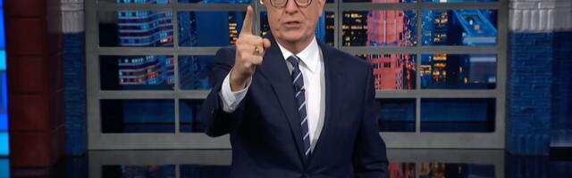 Stephen Colbert reacts to Trumps bizarre AI protest video