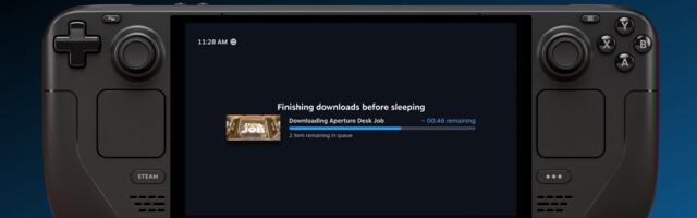 Steam Deck introduces screen-off downloads, helps preserve OLED screen life — users can now download large titles with the handheld in low-power mode and have a new game ready to go when they turn it on