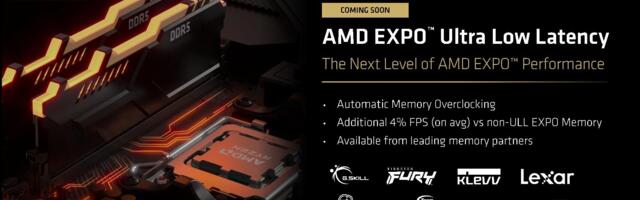 Various vendors add AMD EXPO Ultra-Low Latency to 600-series motherboards in latest BIOS updates — tech tightens memory subtimings on compatible kits, boosting FPS by up to 4%