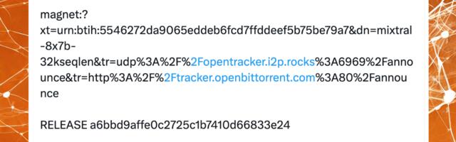 Mistral AI bucks release trend by dropping torrent link to new open source LLM